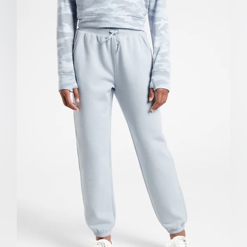 Athleta Girl Light Sky Blue Fleece Retroactive Jogger Youth Girls XL 14 NWT